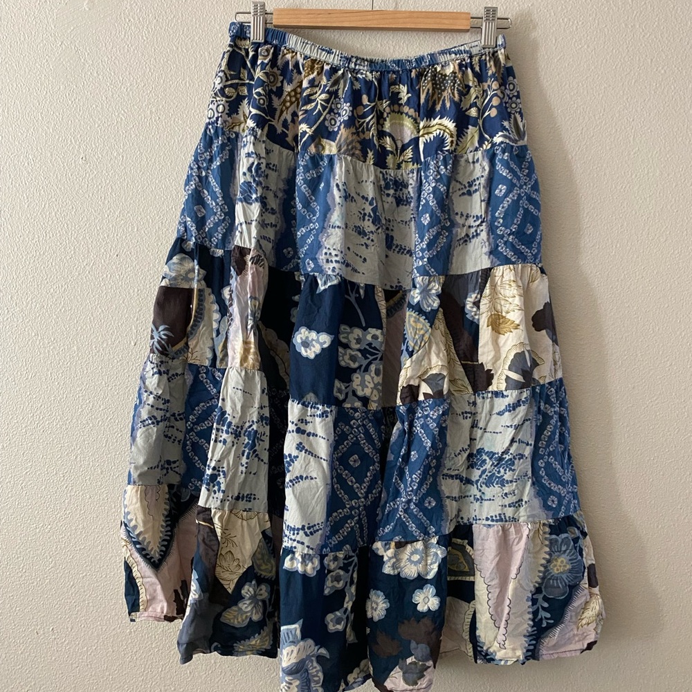 Vintage 90s patchwork style cotton skirt